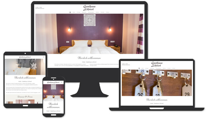 Webseite für Gasthof Löhnert, Coburg 