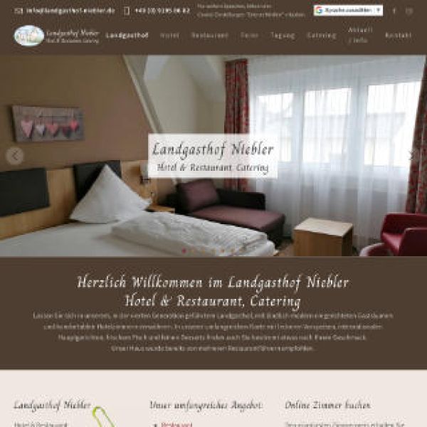 Webseite für Landgasthof Niebler, Neuhaus
