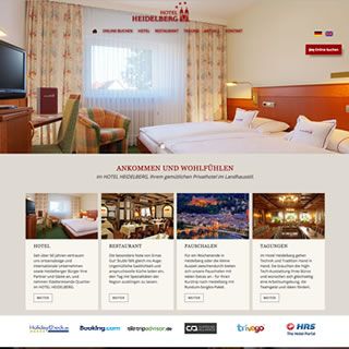 Webseite für Hotel Heidelberg 