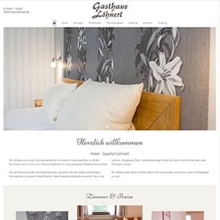 Webseite für Gasthof Löhnert, Coburg